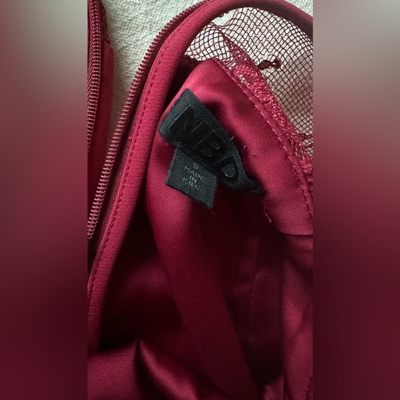 NBD Red Lace Dress - Picture 6 of 7